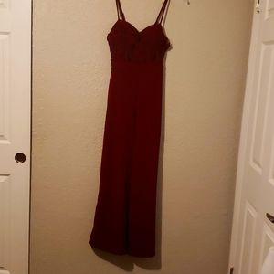 Medium women's burgundy jumpsuit